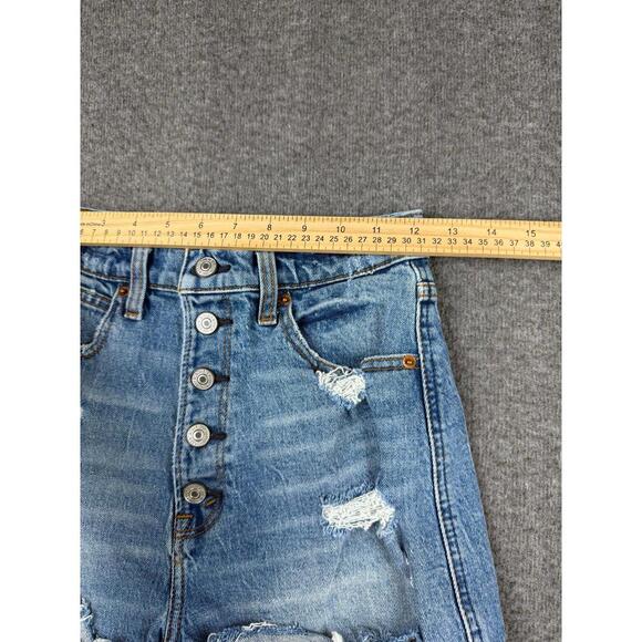 Abercrombie‎ & Fitch Ultra High Rise Denim Shorts Size 26 - Picture 8 of 9